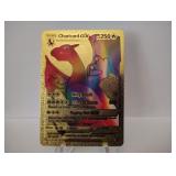 Pokemon Rare Gold Charizard GX Rainbow