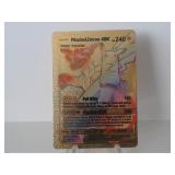 Pokemon Rare Gold Pikachu & Zekrom GX Rainbow