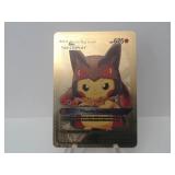 Pokemon Rare Gold Pikachu Mega Lucario