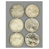 (6) Silver Canadian Dimes #1