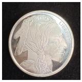 One Ounce Silver Round: Buffalo/Indian #4