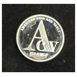 One Ounce Silver Round: AC&V #1