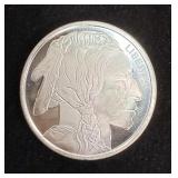 One Ounce Silver Round: Buffalo/Indian #1