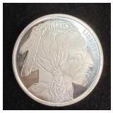 One Ounce Silver Round: Buffalo/Indian #5