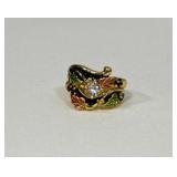 Sterling Silver Black Hills Gold Style Ring