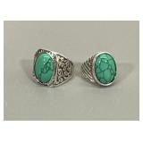 (2) Turquoise Like Rings