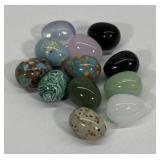 (12) Polished Worry Stone Eggs
