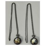 (2) Mini Pocket Watches ( Wolves & Dragons)