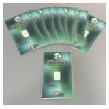 (10) Cards of 2-Grain Silver Bars