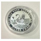 One Ounce Silver Round: Australian Silver Swan