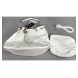 New White Tote Purse W/ Small Crossover Bag
