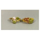 (2) 14-K Gold Plated Fashion Rings