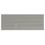 (3) Sterling Silver Adjustable Bracelets