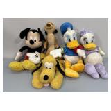 (5) Authentic Disney Stuffed Animals