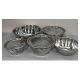(2) Metal Bowls & (3) Strainers