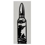 Bullet Shaped Military Metal Cut Out