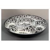 New Melamine Lazy Susan Serving Dish W/ Lid