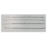 (4) Sterling Silver Adjustable Bracelets