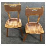 (2) Vintage Genuine Cushman Colonial Maple Chairs