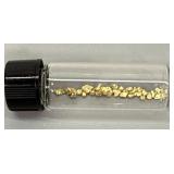 Small Glass Jar of Alaskan Yukon Gold Nuggets