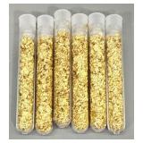 (6) Vials of Gold Foil Flakes #2