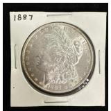 1887-P Morgan Silver Dollar