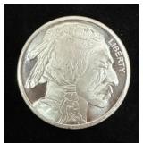 One Ounce Silver Round: Indian/Buffalo #2