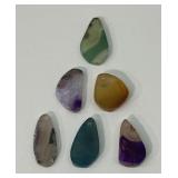 (6) Polished Agate Cabochons