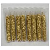 (8) Vials of Gold Foil Flakes #2