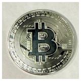 Silver Plated Bitcoin Token