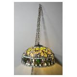 Vintage Tiffany Style Tulips Hanging Lamp