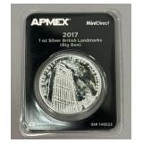 Apmex 2017 One Ounce Silver British Landmark
