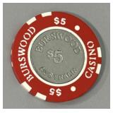 Discontinued Australian Burswood $5 Casino Chip