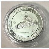 1.5oz Canadian Hawk Silver Round