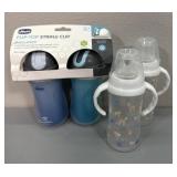 (2) Bottles & (2) Straw Cups