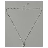 Sterling Silver Necklace w/ Heart Pendant
