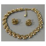 Vintage Crown Trifari Choker & Earrings