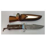 Hand Crafted Damascus Fixed Blade Knife W/ Sheath