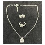 Matching Necklace, Earrings & Ring