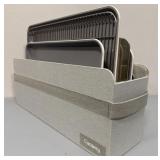 Caraway Bakeware Set W/ Cabinet Organizer