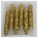 (6) Vials of Gold Foil Flakes #2