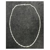 Sterling Silver Delicate Twisted Necklace