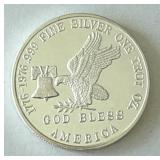 One Ounce Silver Round: God Bless America