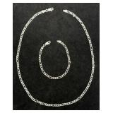 Matching Figaro Chain and Bracelet