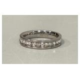 Titanium Ring W/ Baguette CZ Stones