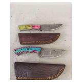 Set of 2 knives with sheaths