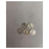 Mercury Dimes (set of 5)