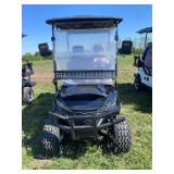 4 seat Black Golf Cart.
