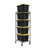 $70 HDX Steel Wire Storage Tote Rack w/Casters