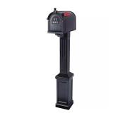$80 Postal PRO Craftsman Mailbox and Post Kit, Bla